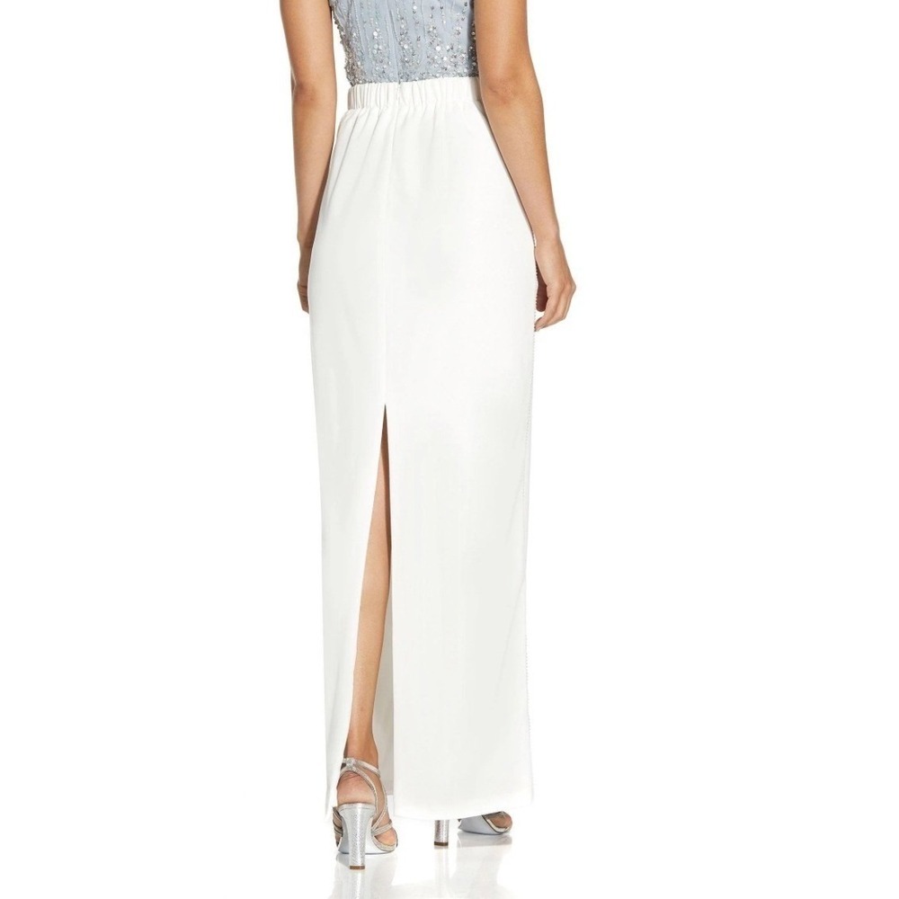 Adrianna Papell Ivory Pearl Crepe Skirt Women's Size 8 NWT Evening‎ Party